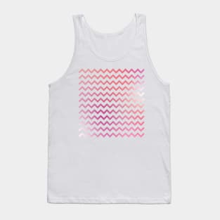 Chevron Stripes Pretty in Pink Gradient Tank Top